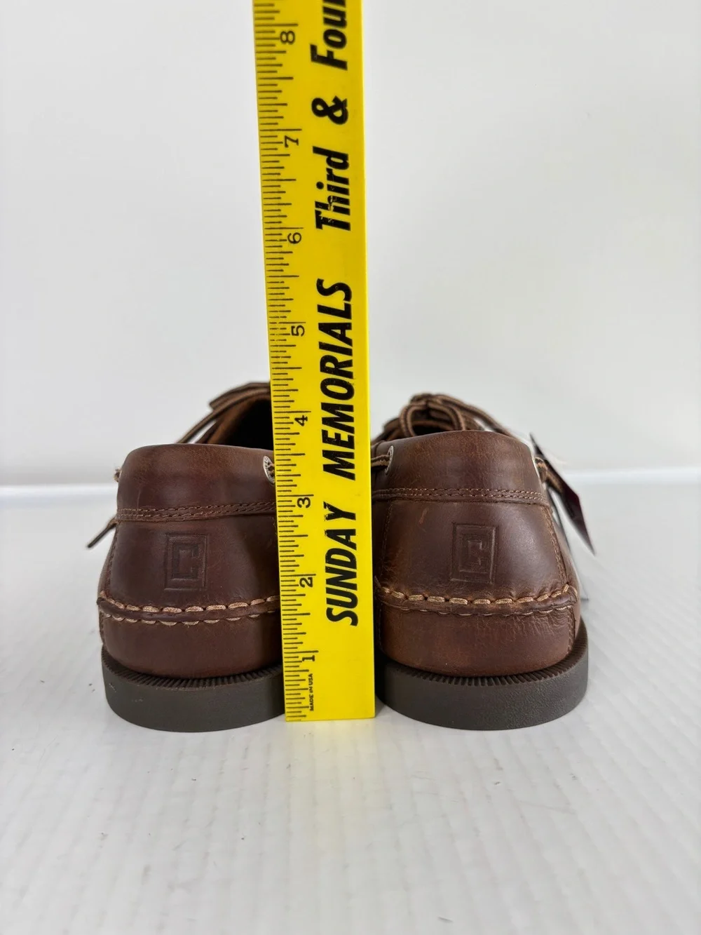 Chaps Ralph Lauren Brown Leather Boat Shoes Mens 12 M Preppy Classic NEW!